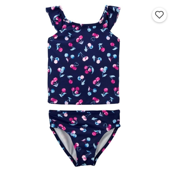 ☀️ 5 for $25 ☀️ OshKosh B'gosh Cherry Print Tankini - Picture 1 of 5